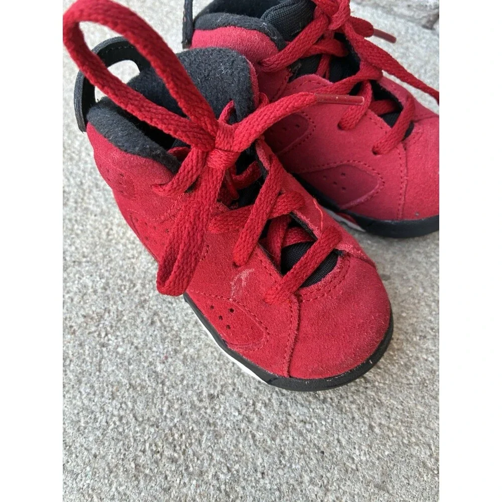 Nike Air Jordan 6 Retro TD “Toro Bravo” Toddler Size 6C Red Basketball Shoes